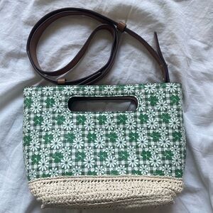 LUCKY BRAND Green Floral Boho Crossbody Bag